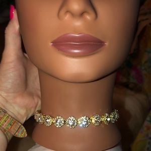 Amme New Bridal Choker Rhinestones